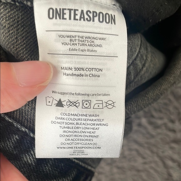 One Teaspoon Black Distressed Jean Shorts , 31, NWT - Picture 3 of 12